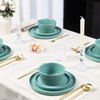 Dinnerware Sets for 4 - CJDC-QUELO 12-Piece Stoneware Plates and
