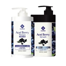 Elabore Acai Berry Super Hair Pack & (Sulfate Free) Shampoo Set 33.80fl.oz/ 1000ml