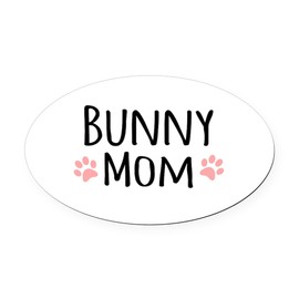 CafePress Bunny Mom Oval Car Magnet, Euro Oval Bumper Magnet