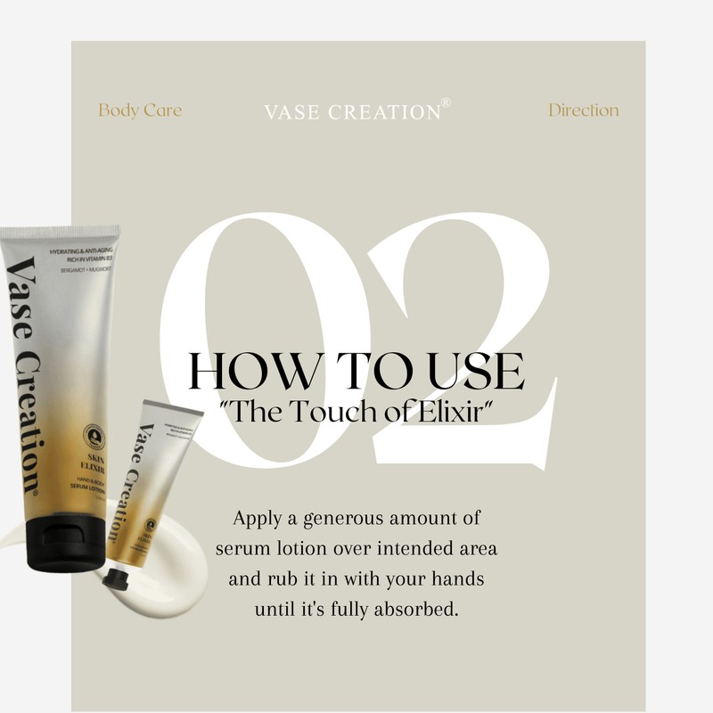 Vase Creation Skin Elixir Body Serum Lotion – Lightweight, Fast-Absorbing