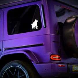 Wolf Howling Mountains Decal Vinyl Sticker Auto Car Truck Wall Laptop | White | 3" x 5.5"