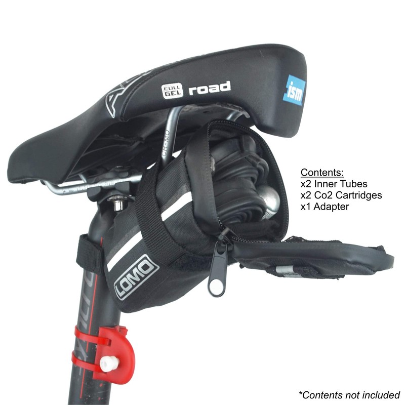 Lomo Waterproof Road Bike Saddle Bag - Small Black