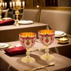 2PC Gold Red Chalice Goblet Delicate Retro Wine Cup Medieval