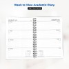 1ABOVE-2024-2025 A5 Mid-Year Academic Week to View Diary Planner Hardback