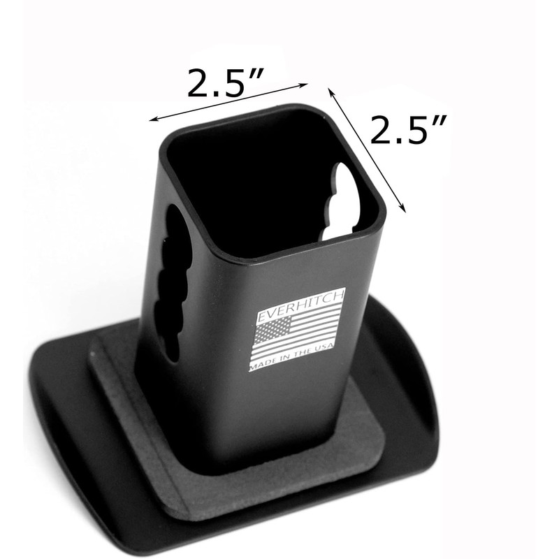 American Black Flag Metal Hitch Cover (Fit 2.5" Receiver, Black