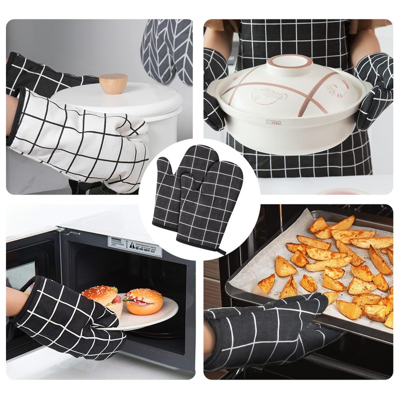 1 Pair Oven Gloves, Heat Resistant Oven Mitts Pair, Pot