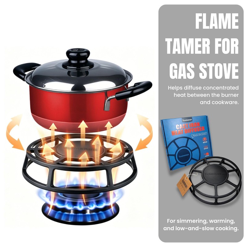 9.45 Inch Heavy Duty Cast Iron Heat Diffuser for Gas