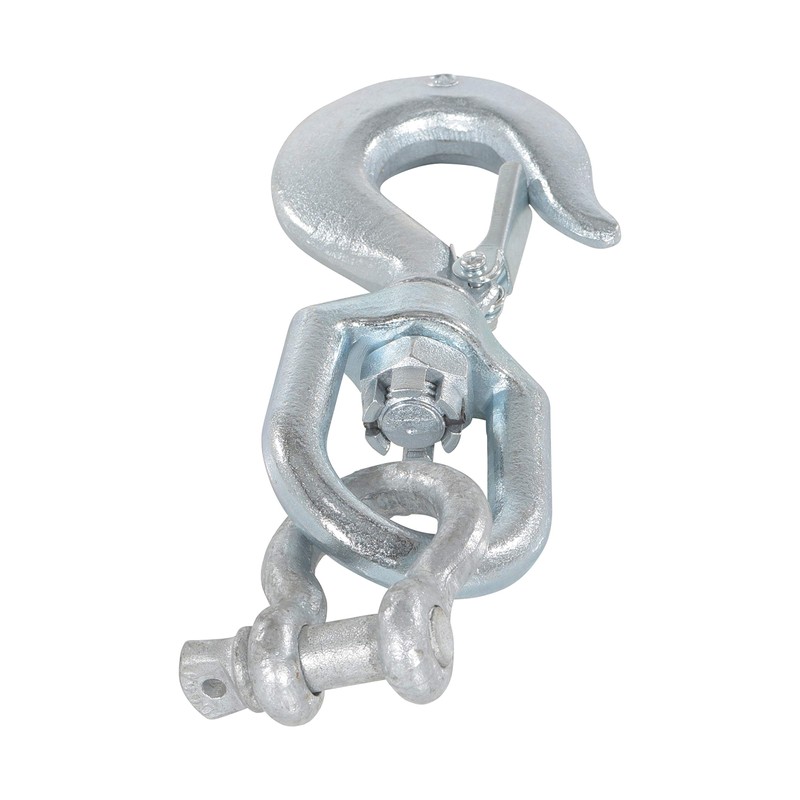 Vestil HOOK-S-4 Steel Swivel Hook with Shackle 4,000 Lb. Capacity