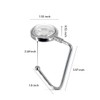 TANOSII Purse Hook Mental Clutch Holder Handbag Rhinestone Hanger for
