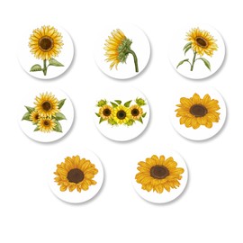 Sunflower Labels Stickers Sunflowers Flowers Fall Theme Party Decor for Autumn Holiday Festival Supplies Kid Boy Girl 1st Birthday Party Baby Shower Decorations Photography 240 PCS Photo Booth Props