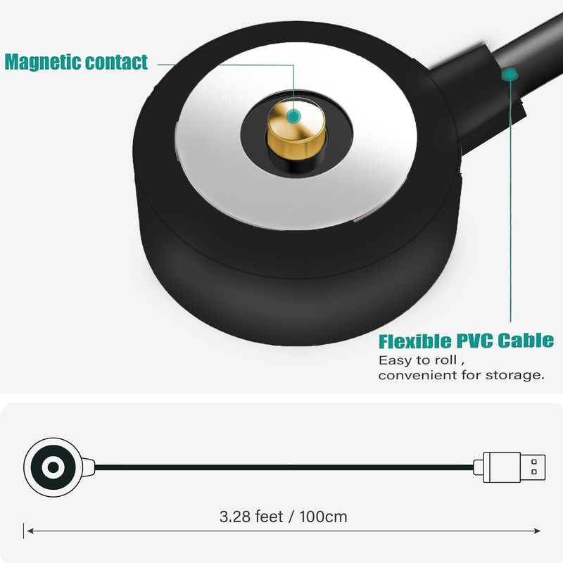 Compatible for LVTEL R8 Ring Smart Ring Charger, Blueshaweu Magnetic