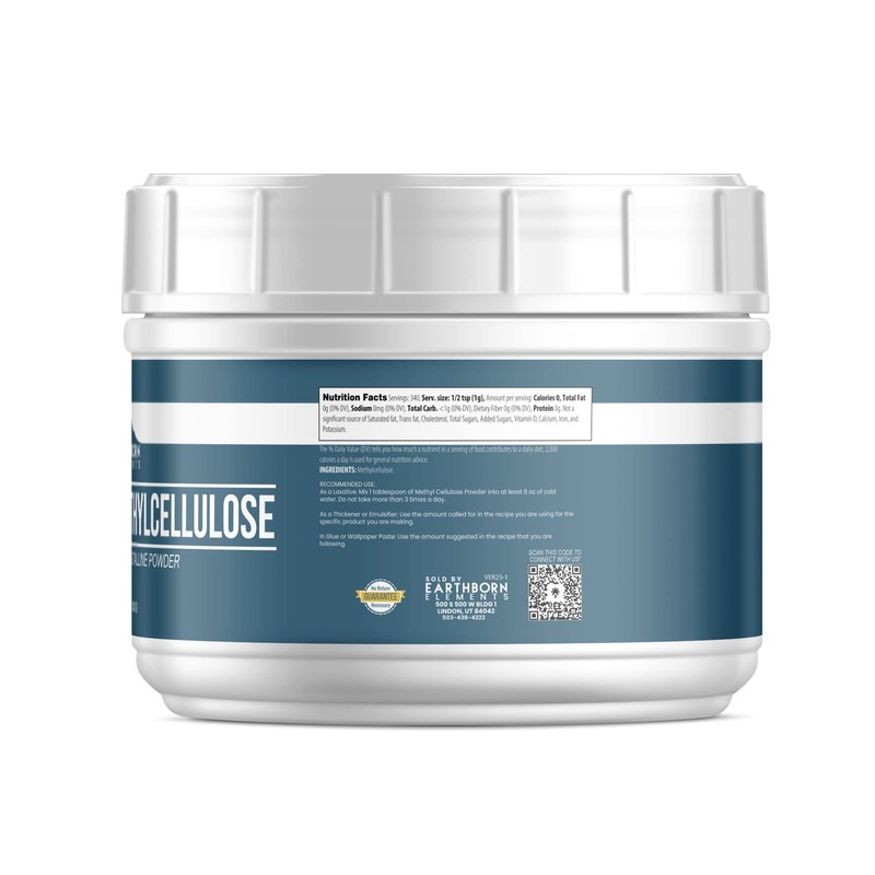 Earthborn Elements Methylcellulose (12 oz), No Emulsifiers Or Additives, Food
