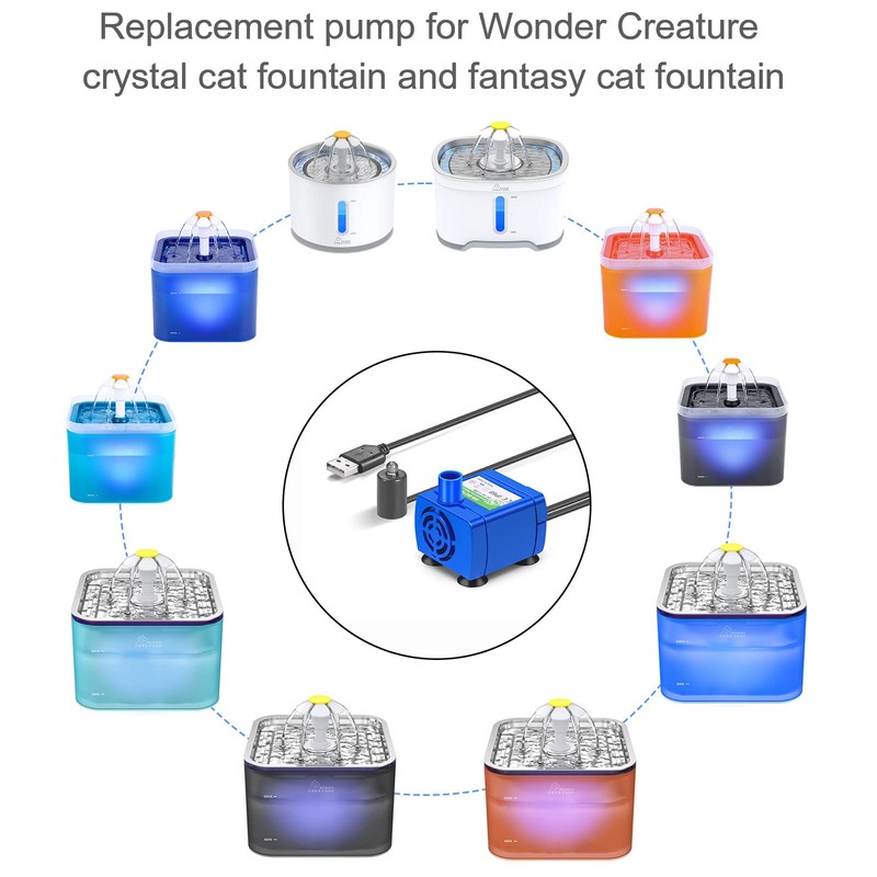 Cat Water Fountain Replacement Pump, Upgraded Cat Fountain Pump, Extremely