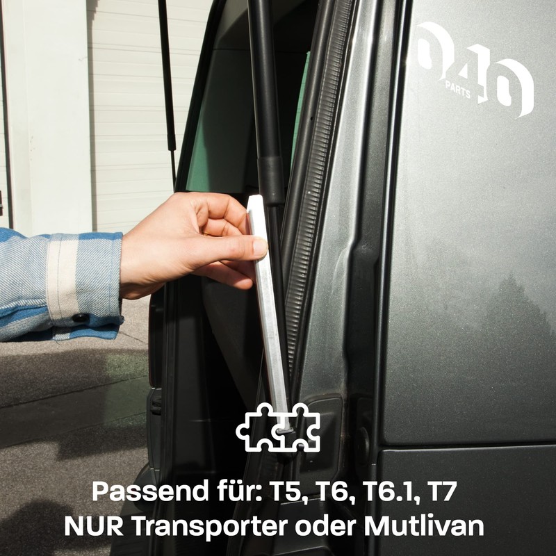 040 Parts Improved Tailgate Stand Compatible with VW T5, T6,