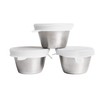 3 Pack Stainless Steel To-Go Dressing Cup and Condiment Container
