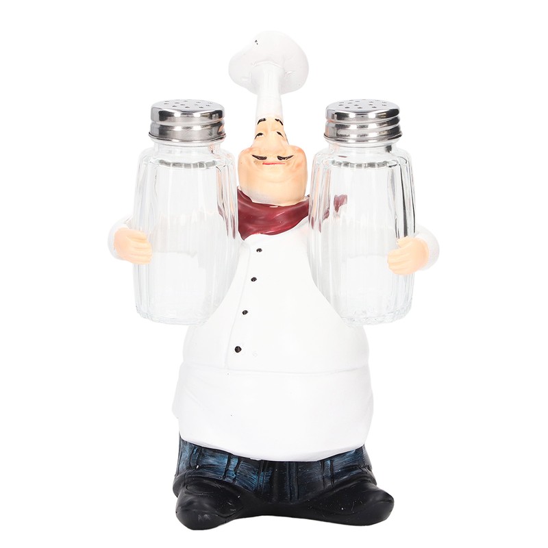 Chef Statue Salt Shakers Set Adorable Statue Vivid Details Resin