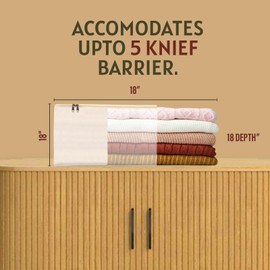 Velvessa Cotton Canvas Zippered Sweater Bag | Storage Bag for Closets and Under the Bed - Set of 5 (15" L x 13" W x 9" H) Garment Storage Bags for Clothes, Sweaters and More