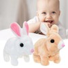 Electric Rabbit Plush Toy Battery Operated Stuffed Bunny Jumping Wiggle