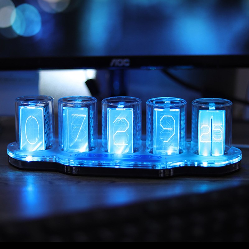 Nixie Tube Clock Breathing RGB High Accuracy Time Clock Luminous