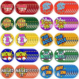 10 Style 80 PCS Reward Button Pins Team Award for Employees Positive Button Pins Recognition Encouraging Pin Badges Appreciation Pins for Kids Students Workers
