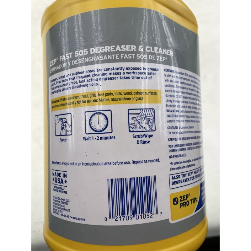 Zep Commercial ZU5051282 Fast 505 Degreaser & Cleaner 128 FL