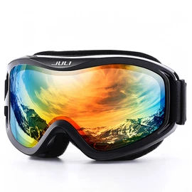 Juli Ski Goggles,Winter Snow Sports Snowboard Over Glasses Goggles with Anti-Fog UV Protection Double Lens for Men Women & Youth Snowmobile Skiing Skating