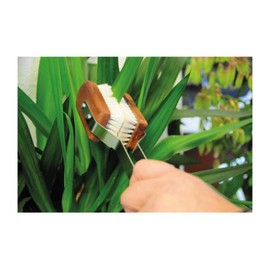 Redecker Goat Hair Leaf Cleaning Brush with Oiled Pearwood Handle, Dust Removal for Houseplants, 13-3/4-Inches