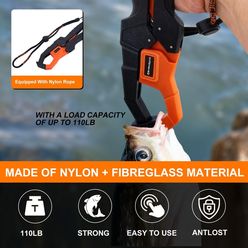 BasicGear Fishing Tool Set – 7” Pliers, 9.5” Fish Lip