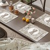 JINCHAN Floral Placemats Set of 4 Farmhouse Linen Placemats Cloth