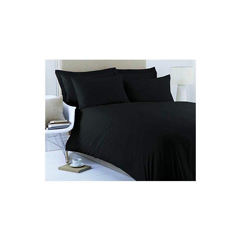 SleepyNights Black Fitted Bed Sheet Egyptian Cotton Hotel Quality King