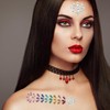 MAGICLULU Pegatinas de Joyas Faciales 5 Hojas Autoadhesivas Cristales Acrílicos