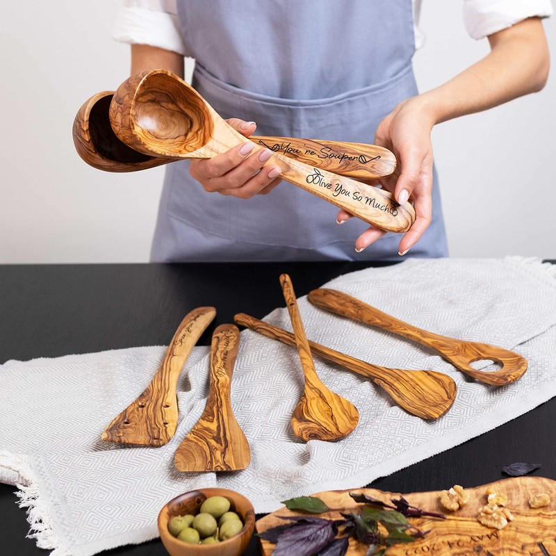 Forest Decor Olive Wood French Rolling Pin - Non Stick