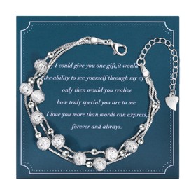 CheersLife Sister Friendship Bracelets, Women's Bracelet, Silver 925 Gift, Girlfriend Gifts for Sister, Bracelet for Girlfriend, Gifts for Best Friend, Best Sister, Stainless Steel, Bead