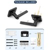 Mengico 5 Pack Privacy Door Handle, Matte Black Keyless Interior