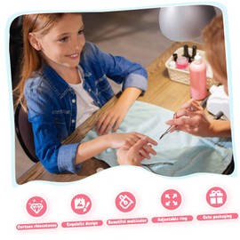 FRCOLOR Easter Bunny Nail Art Stickers 10 Sheets Press on Nails Quick Fingernail Stickers for Women Holiday Accessories