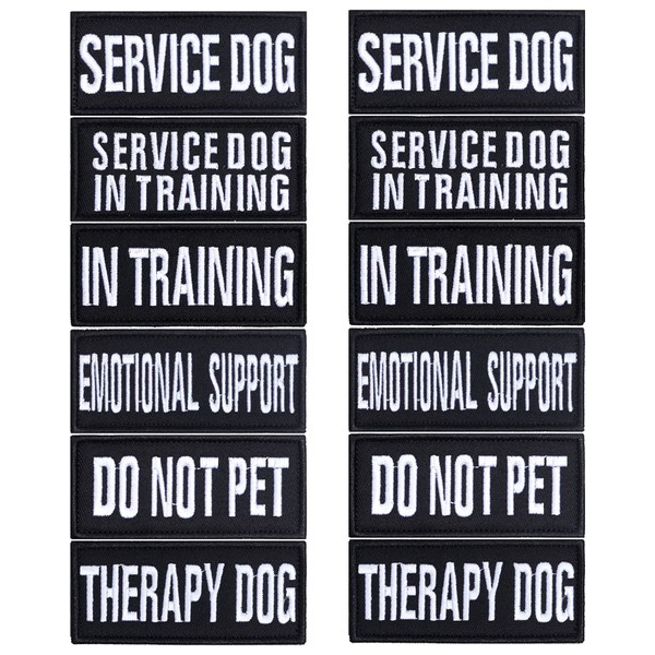 Service Dog Patches for Harness and Vest – Durable PU