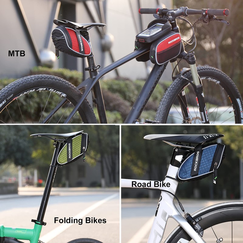 RockBros Bicycle Saddle Bag Saddle Bag Seat Bags Waterproof When