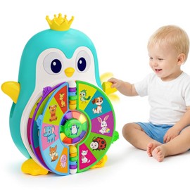 Musical Penguin Learning Toys for 1 Year Old Boy Gifts, Educational Baby Toys for 1-3 Year with 5 Themes, Sound & Light, First Word Teaching, 1st First Birthday Boy Girl Gifts for 12-18 Months