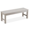Psilvam Outdoor Bench, Two Person Poly Lumber Porch Bench, Weatherproof