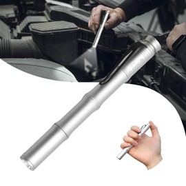 Brinyte PL01 165 Lumen Pen Light Flashlight Dual Mode High Low Ultra Thin AAA Battery Powered Inspection Light for Automotive Repair Mechanics Electricians with Pocket Clip (Silver)