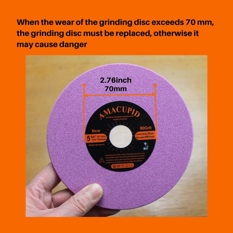 Amacupid Universal Chainsaw Sharpener Grinding Wheel. Speedy Sharpening High-Speed Steel,