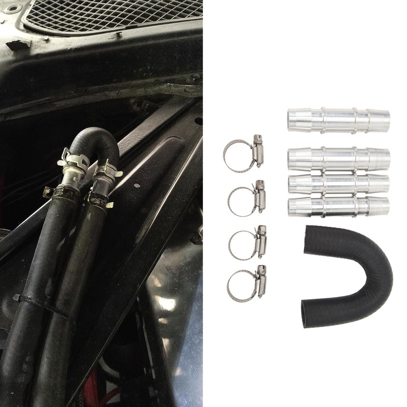 Engine Heater Core Bypass Kit 5/8in 3/4in Hose Fitting Aluminum