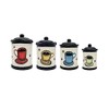 ACK Tuscany Colorful Coffee Bean Collection 4PCs Canister Set with