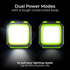 Luceco Luceco LED Compact Magnetic Work Light with USB Outlets, 2 Light Modes, Carry Handle and Hook, Inspection Light, Weatherproof, IP54, IK07, 7.5W, 750lm, 6500K, LWR7G65