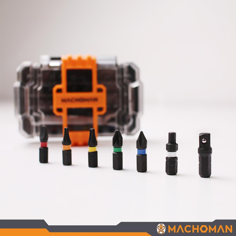 MACHOMAN 1MC031 31 Piece Portable Bit Case Equipped with 30