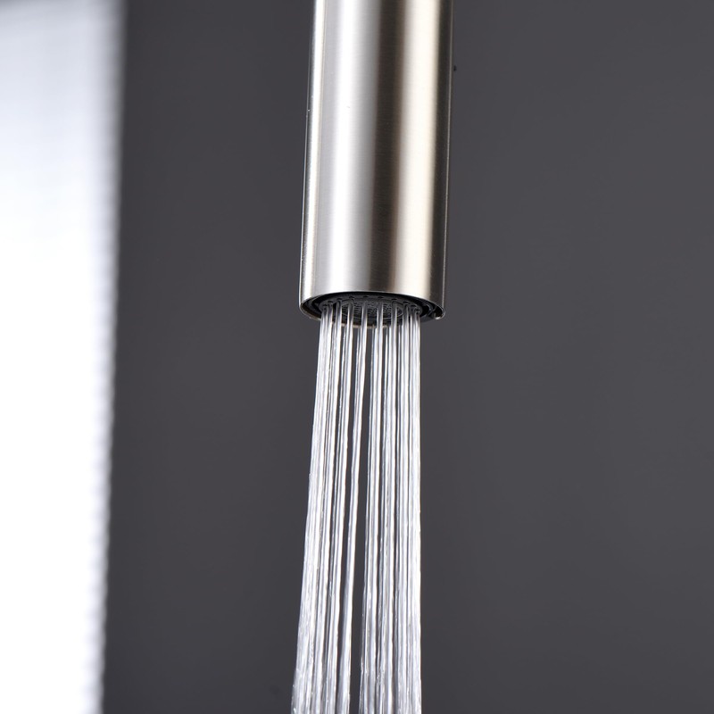 SUMERAIN Pull Down Kitchen Sink Faucet with Sprayer Brushed Nickel