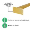EZYDECOR Shelf Bracket 12 Inch Gold Shelf Brackets Wall Mounted