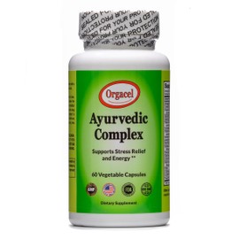 Orgacel Ayurvedic Complex, 60 Vegetable Capsules, Stress Relief and Energy Support, Non-GMO