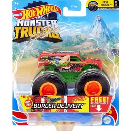 Monster Trucks - Entrega de hamburguesas con coche recrushable 2775 (escala 164)                                                                      