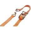 Petex Lashing Strap Ratchet Strap 2-Piece with Claw Hook - 6 m Long, 2,000 daN in Strapping, Medium Weight Design in Bright Orange - Load Securing